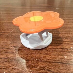 Orange Flower Phone Grip with Yellow Center